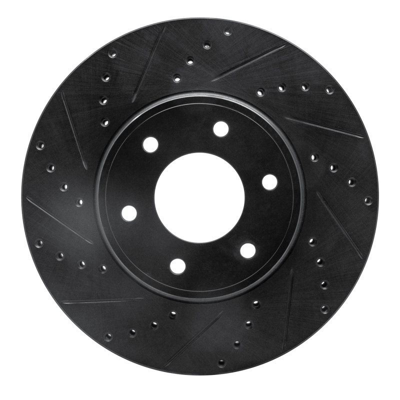 Chevrolet Trailblazer Brake Rotor (1) - Front Left - R1 Concepts - Drilled & Slotted - Black - `06-`09 Chevrolet Trailblazer Brake Rotor (1) - Front Left - R1 Concepts - Drilled & Slotted - Black - `06-`09